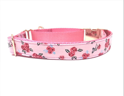 Martingale Dog Collar, With Buckle, Girls, Female, Pink, Black, Rose Gold, Teal, Green, Blue, Personalized, Engraved, Red, Black
