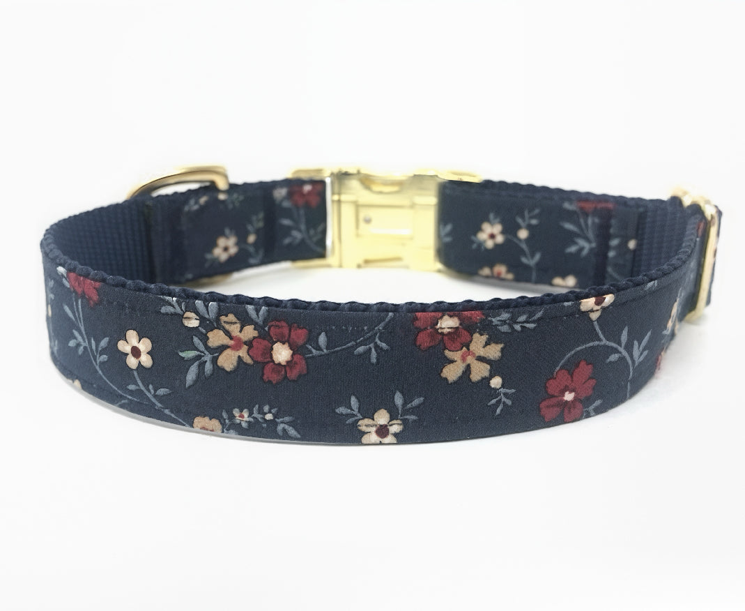 Dog Collar, Dog Collar Girl, Floral, Personalized, Custom Dog Collar, Engraved Dog Collar, Puppy Collar, Pink, Blue, Designer Dog Collar