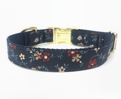 Dog Collar, Dog Collar Girl, Floral, Personalized, Custom Dog Collar, Engraved Dog Collar, Puppy Collar, Pink, Blue, Designer Dog Collar