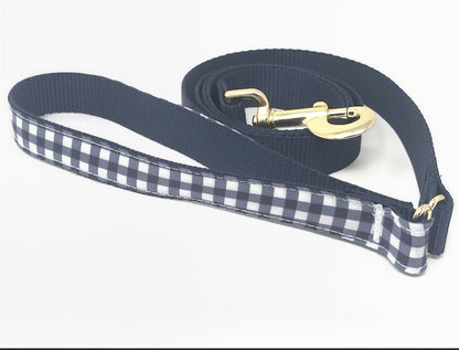 Dog Collar, Boy, Navy Blue + White, Plaid, Gingham, Personalized, Custom Dog Collar, Engraved Collar, Personalized Collar, Puppy Collar, Cat