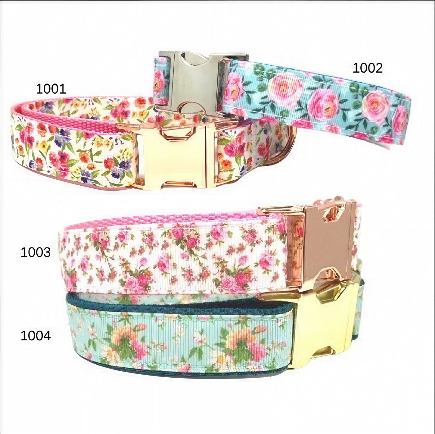 Pink Girl Dog Collar, Floral, Cute Personalized, Engraved, Puppy Collar, Designer Collar, Small, Large, Leopard, Bling, Gingham, Polka Dot