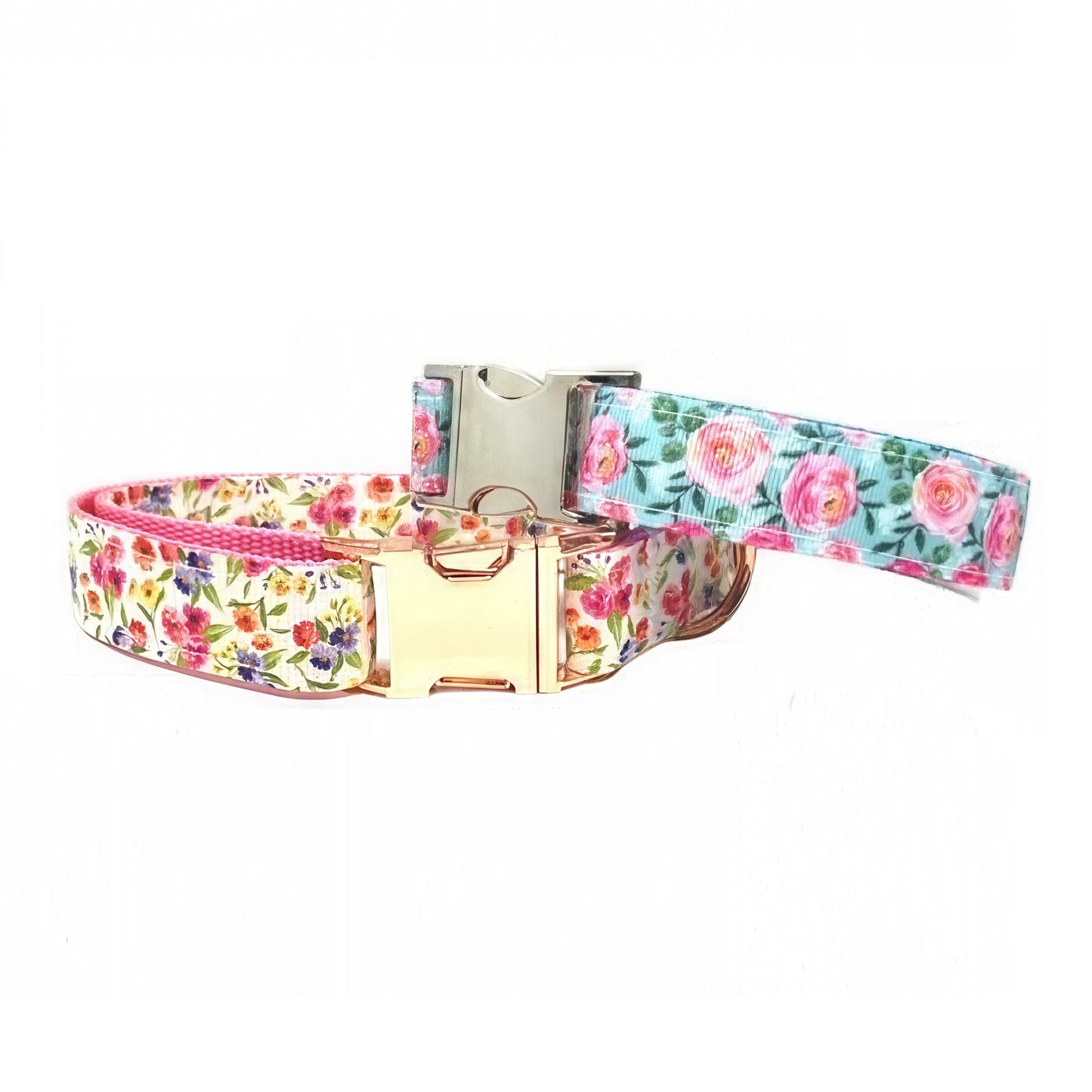 Pink Girl Dog Collar, Floral, Cute Personalized, Engraved, Puppy Collar, Designer Collar, Small, Large, Leopard, Bling, Gingham, Polka Dot