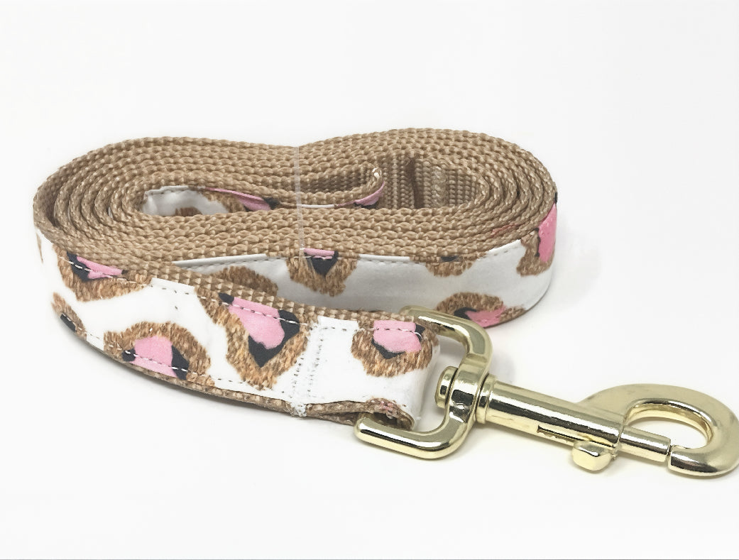 Girl Dog Collar, Leopard, Cheetah, Custom Dog Collar, Puppy Collar, Small Dog Collar, Engraved Dog Collar, Designer Dog Collar, Cute, Large