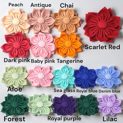 Pink, Dog Collar Flower, Blue, Green, Lilac, Purple, Girl, collar Accessories, Girly Dog Bow, Puppy Bowtie, Dog Collar Flower, Dog Bowtie