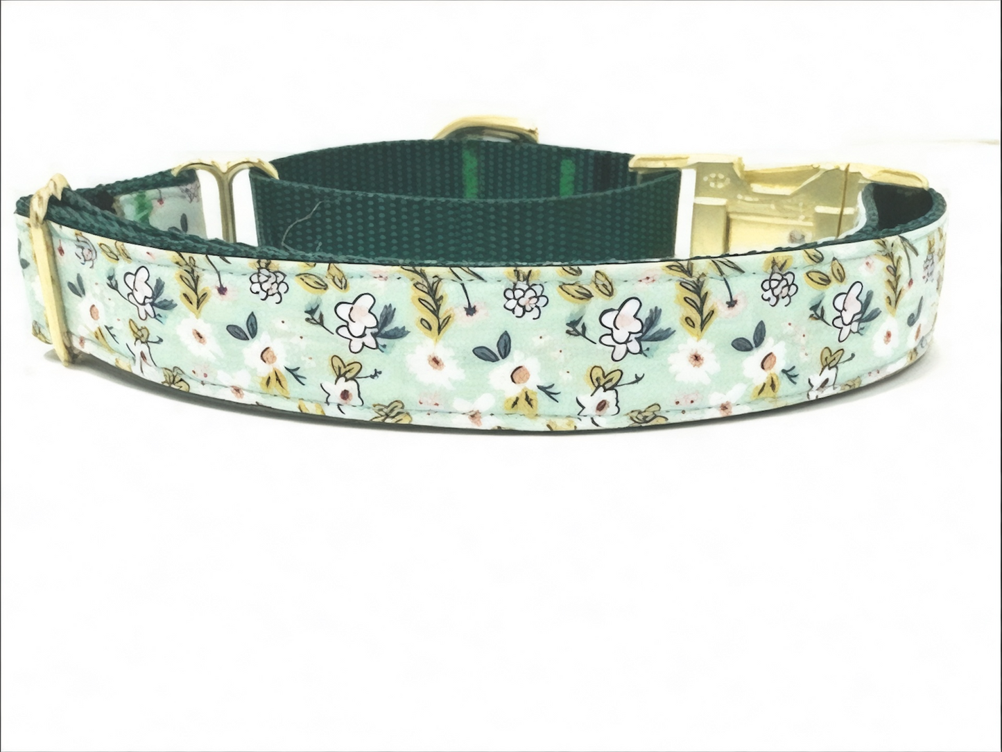 Dog Collar, Martingale Collar, Buckle, Girl, Female, Personalized, Engraved, Custom, Puppy Collar, Green, Puppy Collar, Cute, Small, Large