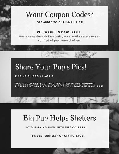 Gray And Black Denim Look Dog Collar in Medium, and Large and Extra Large Dog Collar For Boys and Male Dogs, Personalized, Engraved, Custom