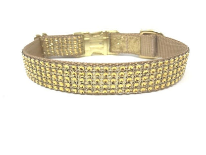 Fancy, Gold, Glitter, Rhinestone, Sparkle Dog Collar, Bling, Bedazzled, Personalize Dog Collar, Custom, Engrave, Girls, Female, Cat, Diamond