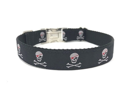 Skull Dog Collar, Pirate, Cross Bones, Rock N Roll, Halloween, Boys, Girls, Male, Female, Personalized, Custom, Engraved