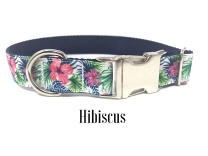 Floral, Dog Collar, For Girls, Pink, Purple, Rose Gold, Blue, Green, Gray, Female, Personalized, Engraved, Small, Medium, Large, Extra Large