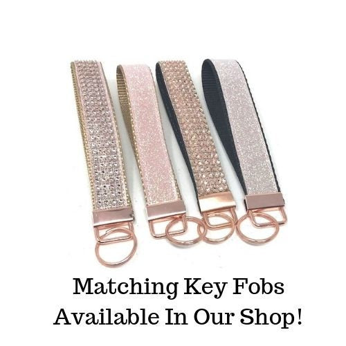 Rose Gold Dog Leash, Black Nylon, Bling And Sparkly Rhinestone And Glitter Fancy Dog Leash With Rose Gold Hardware, Girl Dog Leash, Female