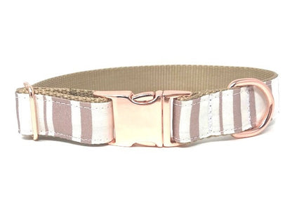 Dog Collar, Rose Gold, White, Navy, Blue, Stripe, Female, Girls, Gold, Personalized, Engraved, Small, Medium, Large, Extra Large, Trendy