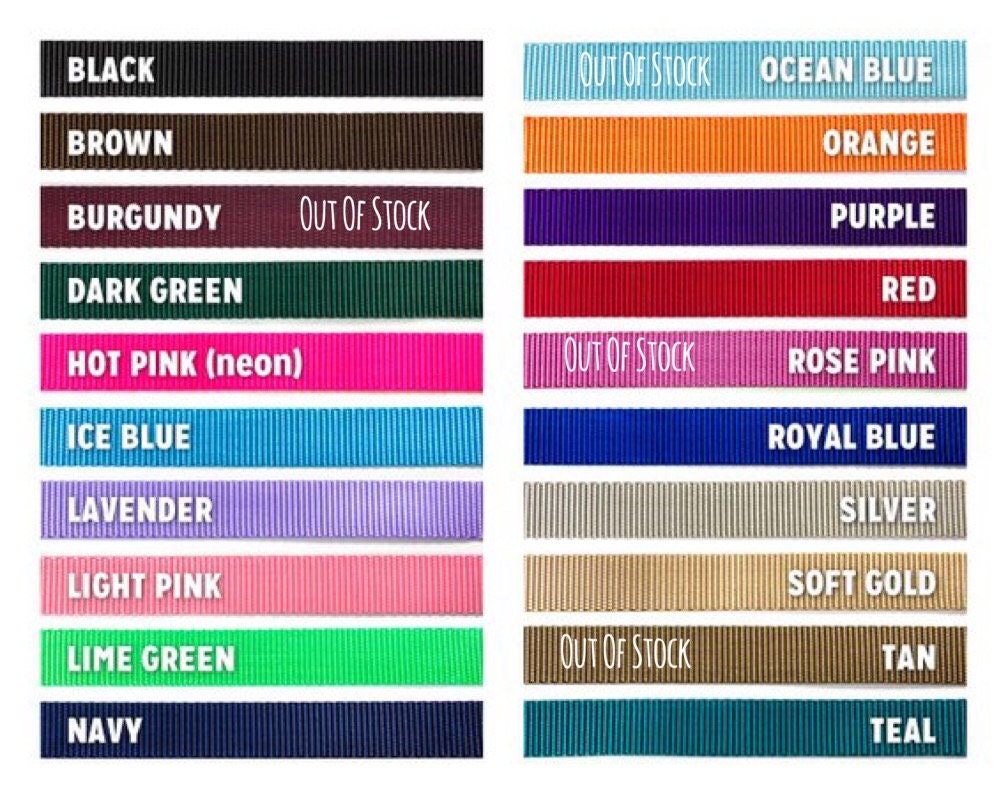 Martingale Dog Collar, Nylon, Girls, Boys, Blue, Pink, Purple, Gold, Grey, + Colors, Silver, Gold, Rose Gold, Metal Hardware, Heavy Duty