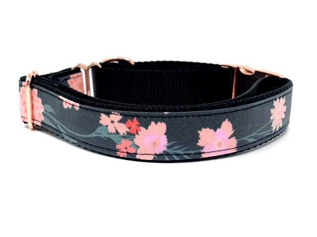 Martingale Collar, Dog Collar Girl, Cute Puppy Collar, Engraved Dog Collar, Custom Dog Collar, Small, Large, Floral, Designer Dog Collar