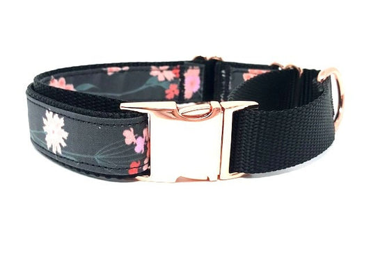 Martingale Collar, Dog Collar Girl, Cute Puppy Collar, Engraved Dog Collar, Custom Dog Collar, Small, Large, Floral, Designer Dog Collar
