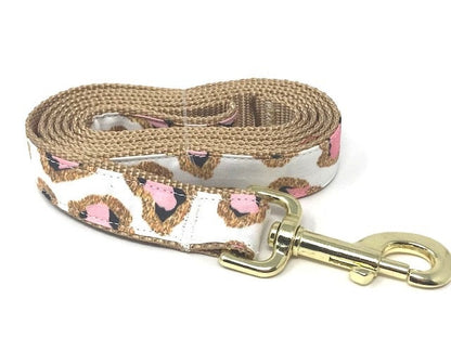 Girl Dog Collar, Leopard, Cheetah, Custom Dog Collar, Puppy Collar, Small Dog Collar, Engraved Dog Collar, Designer Dog Collar, Cute, Large
