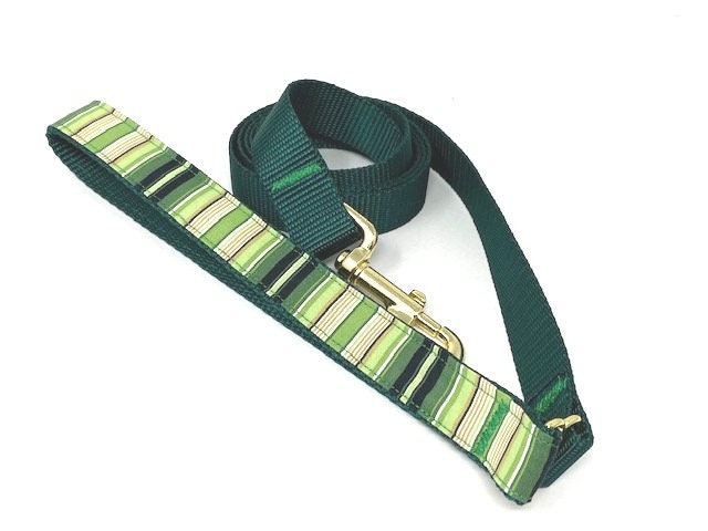 Green Dog Collar, Boy, Stripe, Custom Dog Collar, Puppy Collar, Engraved Dog Collar, Designer Dog Collar, Cute, Large, Boy Dog Collar, Small