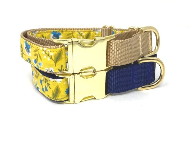 Martingale With Metal Buckle, For Girls, Yellow, Green, White, Gold, Navy Blue, Female, Personalized, Engraved, Choker Collar, Greyhound