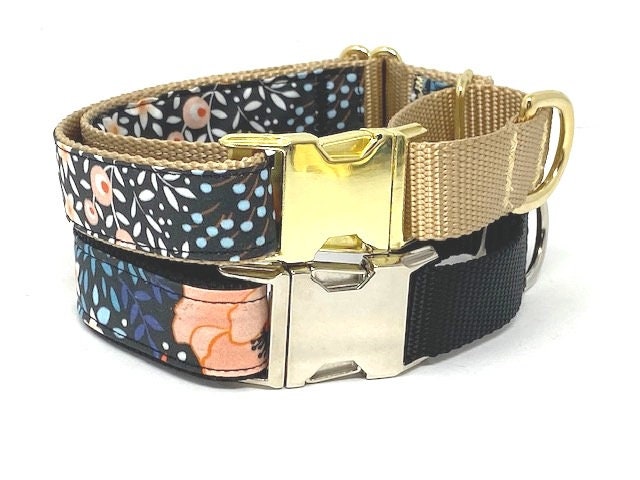 Martingale With Metal Buckle, For Girls, Black Peach, Pink, Gold, Blue, Fall, Female, Personalized, Engraved, Choker Collar, Greyhound