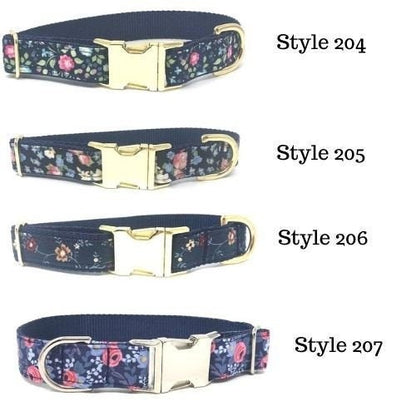 Dog Collar, Dog Collar Girl, Floral, Personalized, Custom Dog Collar, Engraved Dog Collar, Puppy Collar, Pink, Blue, Designer Dog Collar