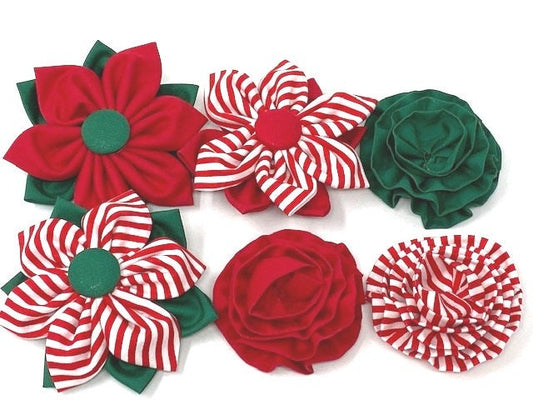 Christmas, Holiday, Red, Green, Dog Collar Flower, For Girls, Boys, Girly Dog Bow, Christmas Dog Collar Bow, dog accessories, pet, cat, pupp