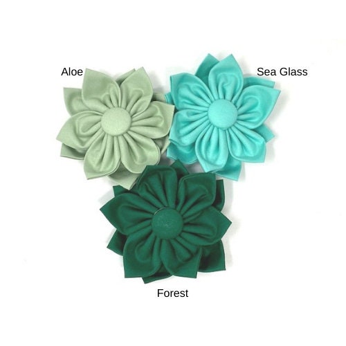 Green, Dog Collar Flower, Optional, Removable, For Girls, Dog Collar Accessories, Girly Dog Bow