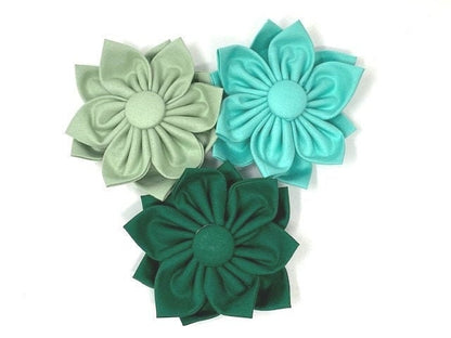 Green, Dog Collar Flower, Optional, Removable, For Girls, Dog Collar Accessories, Girly Dog Bow