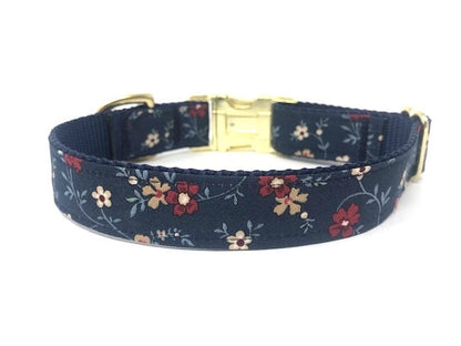 Dog Collar, Dog Collar Girl, Floral, Personalized, Custom Dog Collar, Engraved Dog Collar, Puppy Collar, Pink, Blue, Designer Dog Collar