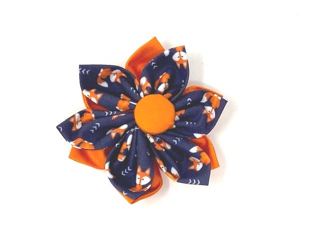 Wide, Martingale, Dog Collar, With Metal Buckle, For Girls, Boys, Woodland, Fox, Black, Orange, Animal Print, Personalized, Engraved, Custom