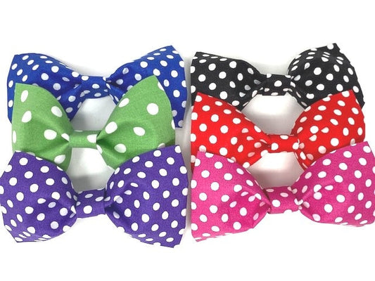 Dog Bow, Pet Bowtie, 6 Colors, Green, Blue, Purple, Black, Red, Pink, Polka Dot, Bowties For Pets, Cat