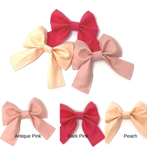 Dog Collar Bows, Bow Tie, For Girls, Pink, Girly Dog Bow, Dog Bowtie, Dog Bows, Dog Collar Flowers, Pet Collar Bow, Bow For Dog Collar Girl