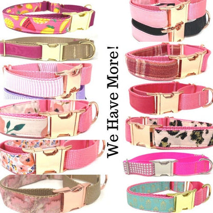 Pink Dog Collar, Leopard Print, Martingale With Buckle, Rose Gold, Gold, Black, Bling, Sparkly, Fancy, Personalized, Engraved, Customized