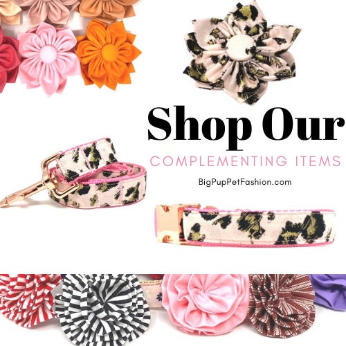Pink Dog Collar, Leopard Print, Martingale With Buckle, Rose Gold, Gold, Black, Bling, Sparkly, Fancy, Personalized, Engraved, Customized