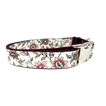 Fall, Burgundy, Custom, Dog Collar, Girl, Boy, Personalize, Engraved, Cute, Designer, Puppy, Cat, Pet, Small, Medium, Large, Fashion, Floral
