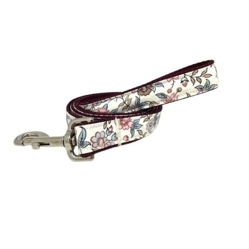 Fall Dog Collar, Personalized, Custom, Buckle Martingale Collar, Girl, Burgundy, Floral, Puppy Collar, Cute, Designer Dog Collar, Engraved