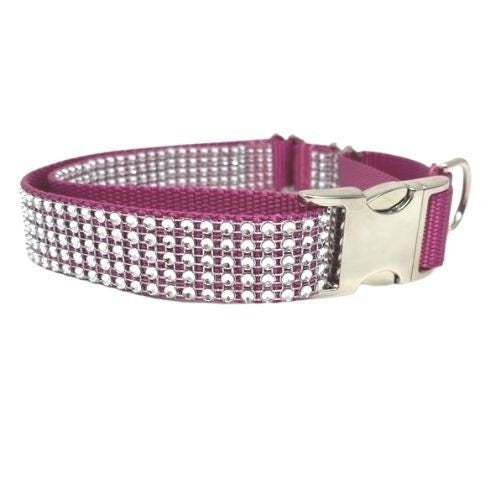 Rhinestone, Buckle, Martingale, Dog Collar, Raspberry, Bling, Sparkle, Bedazzled, Girl Dog, Wedding Collar, Personalized, Engraved, Custom