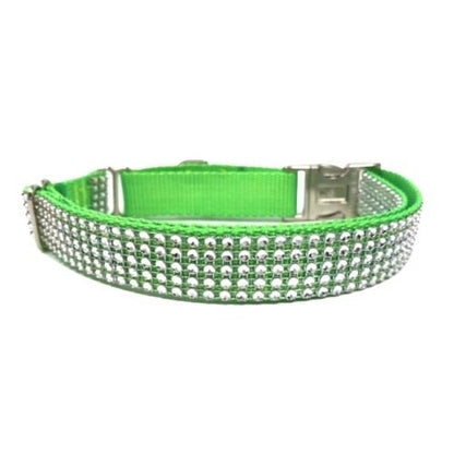 Rhinestone, Buckle, Martingale, Dog Collar, Neon, Lime, Green, Sparkle, Bedazzled, Girl Dog, Wedding Collar, Personalized, Engraved, Custom