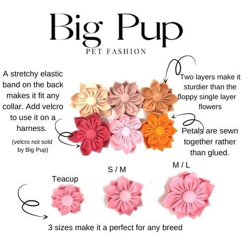 Dog Flower, Bow, Red And White Polka Dot And Stripe, For Girls, Pet Bow, Cat Bow, Collar Flower