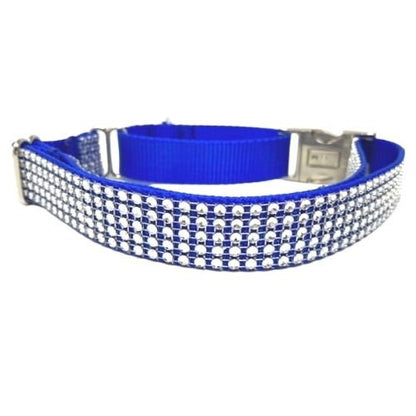 Rhinestone, Buckle, Martingale, Dog Collar, Royal Blue, Sparkle, Bedazzled, Girl Dog, Wedding Collar, Personalized, Engraved, Custom, Boy