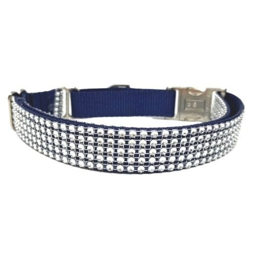 Rhinestone, Buckle, Martingale, Dog Collar, Navy Blue, Sparkle, Bedazzled, Girl Dog, Wedding Collar, Personalized, Engraved, Custom, Boy