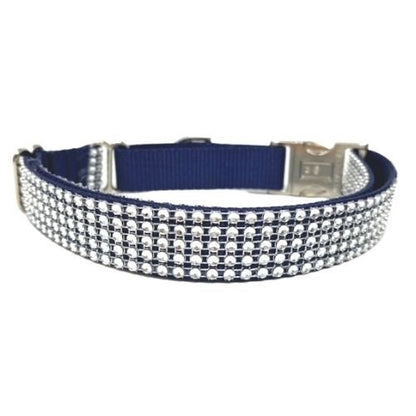 Rhinestone, Buckle, Martingale, Dog Collar, Navy Blue, Sparkle, Bedazzled, Girl Dog, Wedding Collar, Personalized, Engraved, Custom, Boy