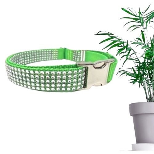 Rhinestone, Buckle, Martingale, Dog Collar, Neon, Lime, Green, Sparkle, Bedazzled, Girl Dog, Wedding Collar, Personalized, Engraved, Custom