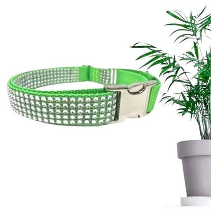 Rhinestone, Buckle, Martingale, Dog Collar, Neon, Lime, Green, Sparkle, Bedazzled, Girl Dog, Wedding Collar, Personalized, Engraved, Custom