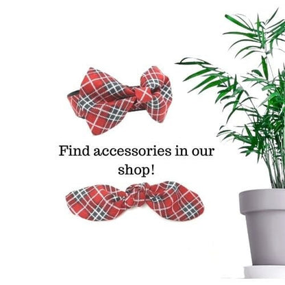 Red Plaid Dog Collar, Fall +Christmas, Dog Collar, Girl, Boy, Designer, Personalized, Engraved, Custom, Puppy Collar, Cute, Plaid, Scotty