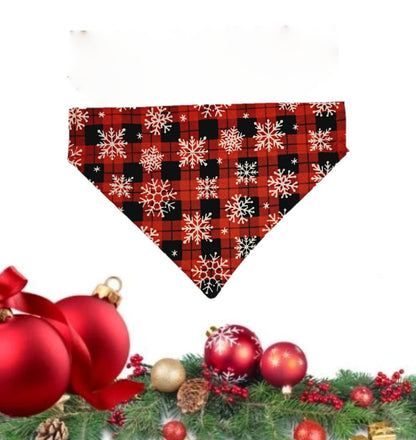 Christmas Dog Collar Cover Scrunchie or Bandana, Holiday Pet Collar Scrunchie, Red Collar Accessories, Pet Accessories, Dog Collar Bow