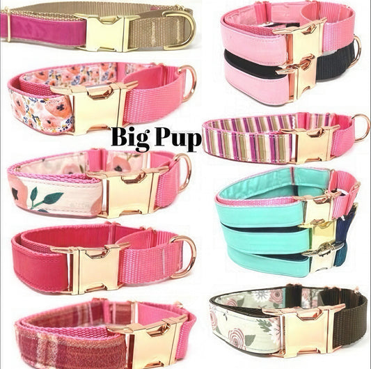 Martingale Collar, Buckle, Dog Collar Girl, Pink, Rose Gold, Fall, Personalize, Engrave, Custom, Greyhound, Puppy Collar, Designer, Puppy
