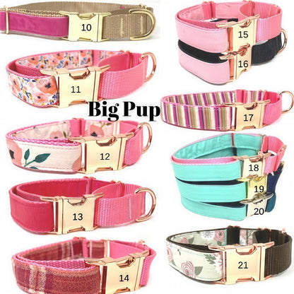Martingale Collar, Buckle, Dog Collar Girl, Pink, Rose Gold, Fall, Personalize, Engrave, Custom, Greyhound, Puppy Collar, Designer, Puppy