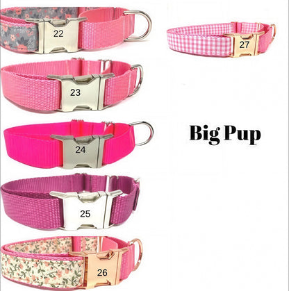 Martingale Collar, Buckle, Dog Collar Girl, Pink, Rose Gold, Fall, Personalize, Engrave, Custom, Greyhound, Puppy Collar, Designer, Puppy