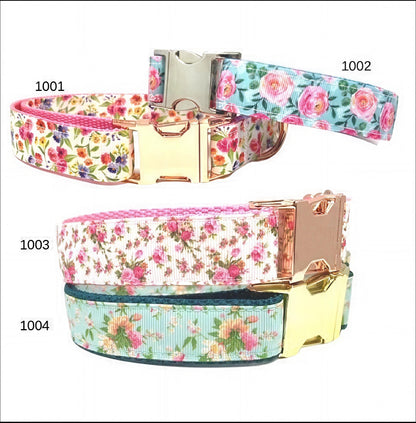Pink Girl Dog Collar, Floral, Cute Personalized, Engraved, Puppy Collar, Designer Collar, Small, Large, Leopard, Bling, Gingham, Polka Dot