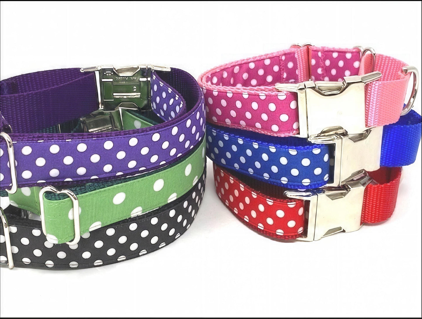 Custom, Buckle Martingale Collar, Polka Dot, Girl, Boy, Designer Dog Collar, Personalize Dog Collar, Puppy Collar, Cute Dog Collar, Designer