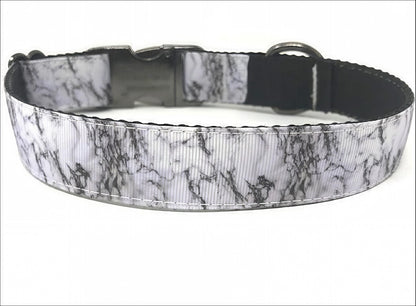 Dog Collar, Boy, Black +White, Marble, Cat Collar, Personalized Dog Collar, Engraved Dog Collar, Custom Collar, Puppy Collar, Small, Large